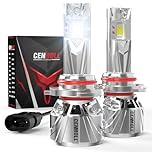 Cenmoll Bombilla HB3 Led, 140W 36000LM 700% de brillo ángulo de haz ajustable de 360 grados, 6000K blanco frío Luces Led HB3 9005 12V 24V controlador Canbus integrado Plug & Play, 1 par