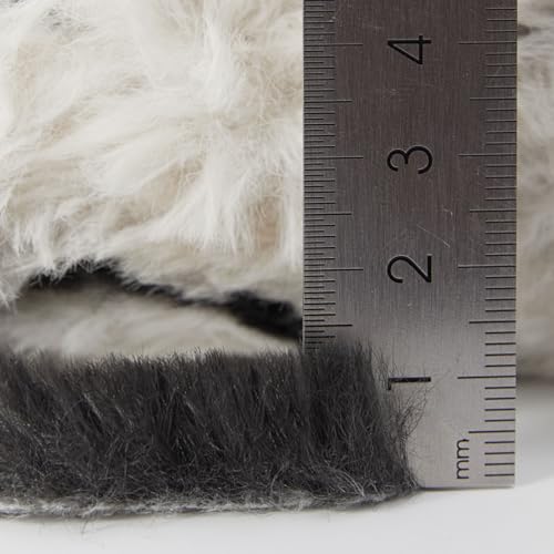 Image of NICEEC Faux Fur Yarn Super Soft, Chunky & Fluffy, Eyelash Yarn for Crochet & Knitting(Total Length 210yds /10.6oz) - Panda /300g