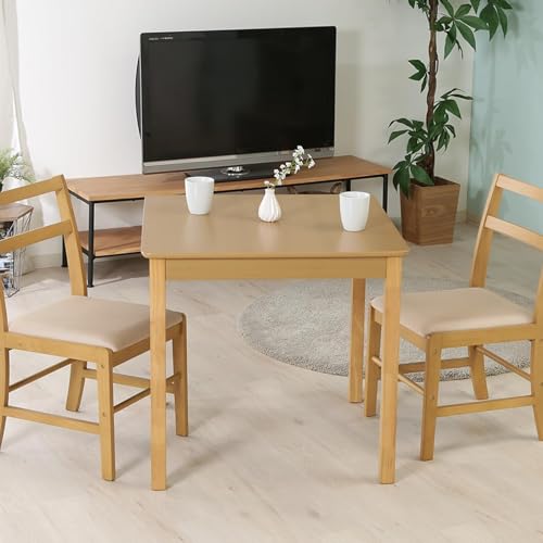 ナチュラル スクエアダイニングテーブル 75x75 二人用 [2]