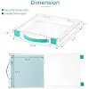 Vtopmart 3 Pack Board Game Storage with Handle and Snap-Tight Latch Lid, Craft Organizer Box Fit 12 x 12 Papers, Stackable Clear Storage Box for Art Supply Storage, Paper Storage, Puzzle Storage