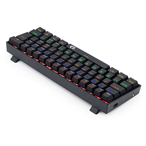 Teclado Mecânico Gamer Redragon Lakshmi Rainbow Preto, Switch Azul, ABNT2 - K606R (PT-BLUE)