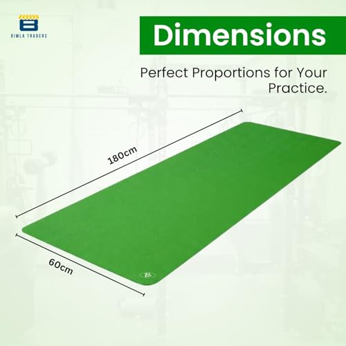 Image of Btag Premium PVC Yoga Mat for Women & Men | Anti-Slip Exercise & Gym Mat for Home Workouts | Lightweight & Durable | 6 mm (Green)