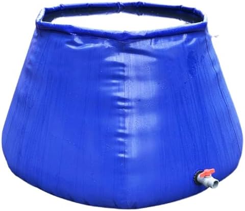 Foldable Emergency Water Storage Barrels, 5000L Rainwater Collection Bags, Agricultural Water Containers with Outlet, Portable Bladder Tank for Outdoor Watering