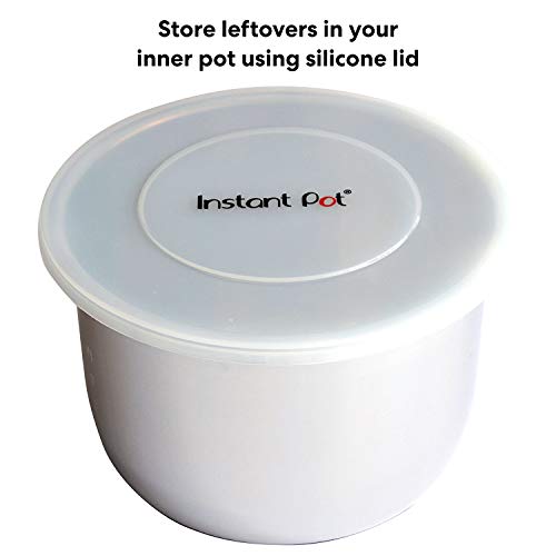 Instant Pot 8QT Silicone Lid, Compatible with 8-Qt Stainless-Steel Inner Pot, Bowl and Food Cover, Microwave Cover for Food, Transparent White - image 5