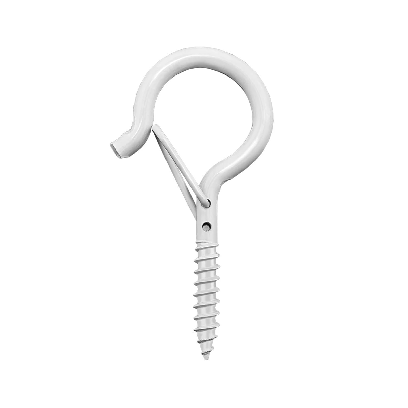 LZTDSBX Cup Hooks Screw 5-50pcs Q-Type Buckle with Spring Hook for Plant Lights Hanging Outdoor String Windproof(White,20PCS)