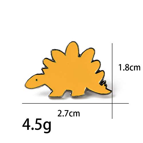 Yellow Dinosaur Enamel Pin Cartoon Animal Brooches Badge Funny Enamel Lapel Pin Clothes Bag Backpacks Lapel Badge Pin2