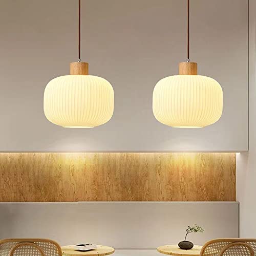 Lámpara de techo de madera para iluminar estancias apagadas con estilo artístico 4