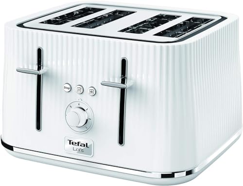 Tefal Loft TT760140 4-Slot Toaster/White Slice, Plastic, 1700 W