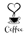 WHATWEARS® Coffee Wall Window Vinyl Removable Stickers Office Home Mural Decal