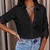 Angxiwan Lighting Deals of The Day Cotton Tank Top Women Glitter Tops for Women Cap Sleeve T Shirts for Women UK Long Blouses for Women UK Oversized Anime T Shirt Black #3