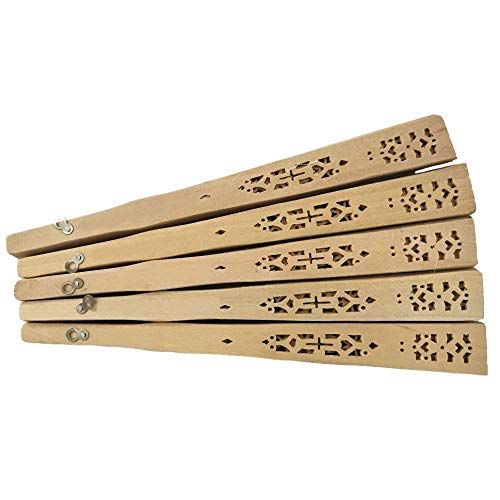 Sl Crafts Wooden Hand Fan Hand Held Folding Fan With Gift Bags Wedding Favors (Pack Of 50) #TOP3