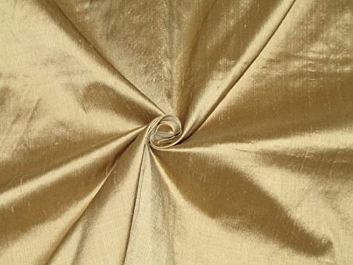 Tissu soie Dupion dorée 274 cm pour sublimer vos rideaux et salons élégants