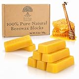Eco Lux 8 Yellow Beeswax Blocks 100% Pure Natural Organic Bees Wax 6.5oz