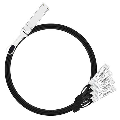 ipolex 40G QSFP+ to 4x10G SFP+ Breakout DAC Twinax Cable for Cisco QSFP-4SFP10G-CU0.5M, 0.5-Meter(1.6ft), 40GBASE-CR4 Direct Attach Copper(DAC) Passive Copper Cable, for Cisco, Ubiquiti and More