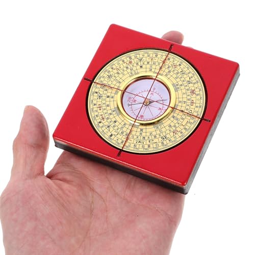 Brújula china portátil de cobre para camping y exploración miniatura 7