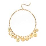 dije de oro blanco 18k Regalo de joyería de moda para mujer: una gran opción para cumpleaños, aniversarios o día de San Valentín, el collar con colgante de gargantilla de oro viene en un embalaje listo para regalo, por lo que es un regalo significativo y elegante