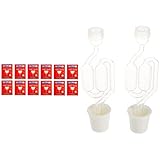 North Mountain Supply - RS-PC-12 Red Star Premier Classique Wine Yeast - Pack of 12 - Fresh Yeast & Twin Bubble Airlock and Carboy Bung (Pack of 2)