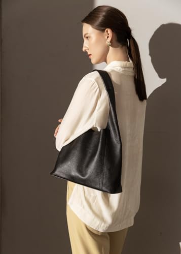 Image of Genuine Leather Hobo Tote Bag for Women