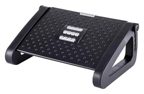 YTUK Pedal ergonómico y de Altura Ajustable, Rodillo de Masaje de pies Manual, Adecuado for Uso doméstico y de Oficina.(Black)