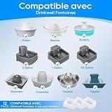 MyfatBOSS Pack von 8 Ersatz-Kohlefiltern für PetSafe Drinkwell, 8 Stück Schaumfilter für Drinkwell Keramik, Pagoda, 2 Gallonen, Sedona und Seascape Trinkbrunnen für Hunde und Katzen, Aktiv