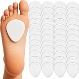 Metatarsal Pads for Women & Men (48 Pack) Ball of Foot Cushions for Pain Relief, Felt Metatarsal Foot Pads for All Shoe Types, Mortons Neuroma, Full Day Comfort, One Size Fits All (1/4” Thick)