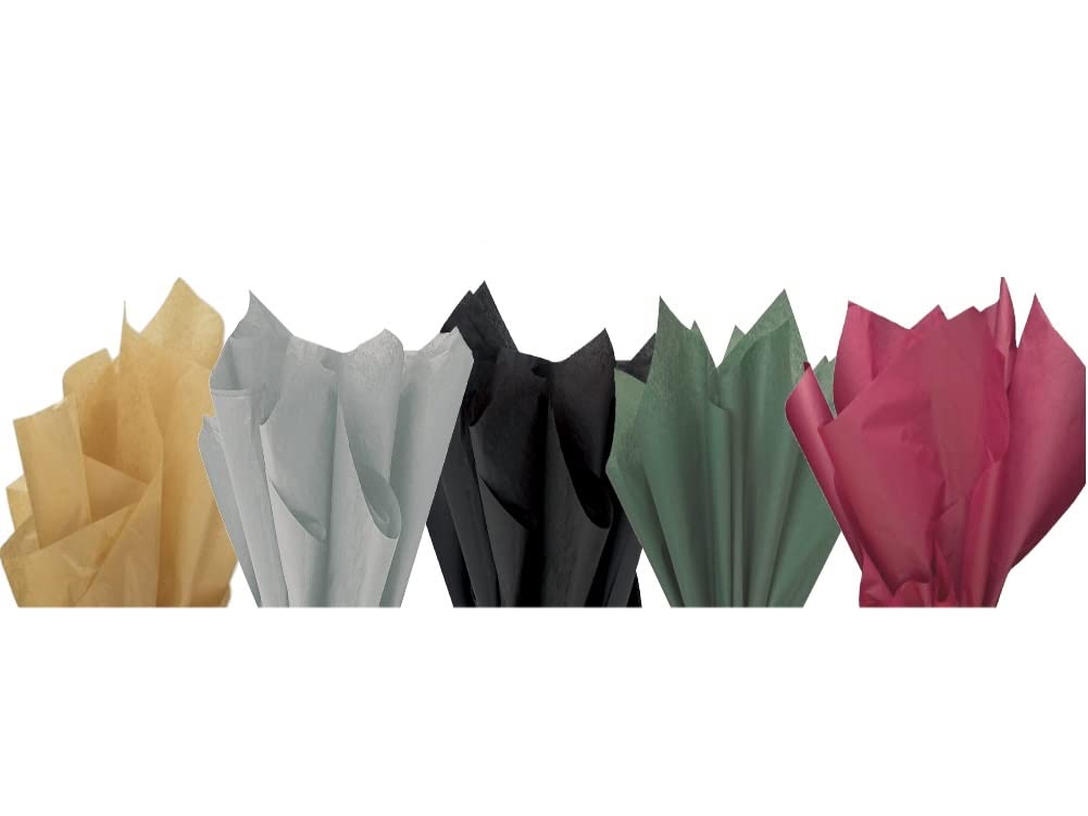 MustBeBonkers Tissue Wrapping Paper Sheets - 16gms - Acid Free - 50x75 cm (Dark Mix, 100) — image 1