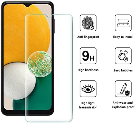 AOKUMA Tempered Glass for Samsung Galaxy M13/A13 Screen Protector, [2 Pack] Premium Quality Guard Film, Case Friendly, Shatterproof, Shockproof, Scratchproof oilproof