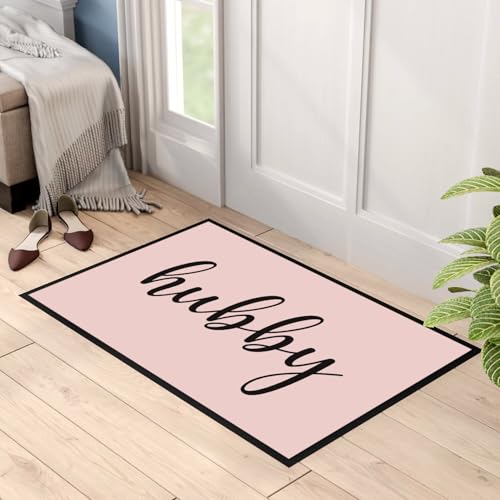 Paillasson Rose Hubby Calligraphie Le Marié - Format 75x50cm
