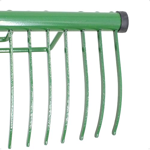 Foto von Rekord Rasenrechen (Stahl, pulverbeschichtet) - Arbeitsbreite: 100 cm - ohne Stiel, Laubrechen, Bügelrechen, Rechen, Harke, Gartenwerkzeug, Rake, Gartenrechen, Heurechen