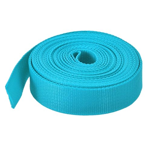 Image of MECCANIXITY Lightweight Polypropylene Webbing Strap 1.5 inch 10 Yard Backpack Strapping Band Aquamarine Blue for Outdoor Luggage Cargo Straps