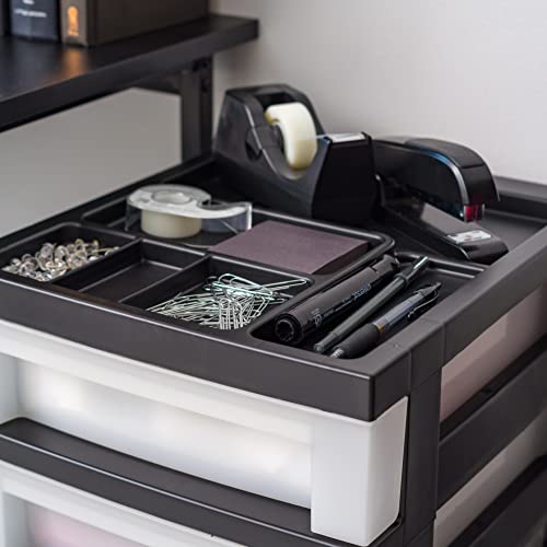 image for IRIS USA Craft Plastic Organizers and Storage, Rolling Storage Cart fo