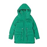 Herbstmäntel für Damen 2024, niedliche Mäntel für Damen, rote Mäntel für Damen, Frühlingsjacken für Damen, Jacken, lässig, grün, Größe M