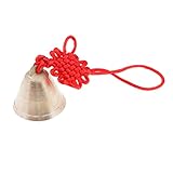 piacevole, auto-coltivazione. Campana a vento da appendere a forma di nodo cinese con ciondolo a forma di campana in rame per auto