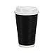 Nicole Home Collection Disposable Double Wall Ripple Lids-16 oz | Black | Pack of 30 Coffee Cup, 16 oz