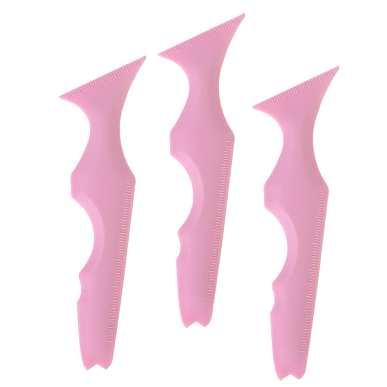 Healeved Set Di 4 Stencil Per Sopracciglia Per Trucco Righello Per Eyeliner Stencil Per Ombretto Angolati in Silicone Per Donne 3 Pezzi * 4