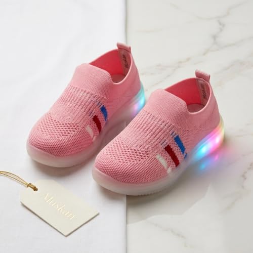 Image of inchJugnu inch LED Light-Up Baby Shoes (0-5 Years) | Soft Sole Comfort for Tiny Feet, Breathable Knit, Easy Slip-On | Magical Glowing Shoes for Happy Kids.