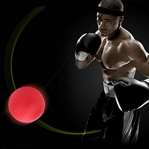 Equipamento de treinamento de reação de bola de reflexo de boxe com faixa de cabeça para boxe