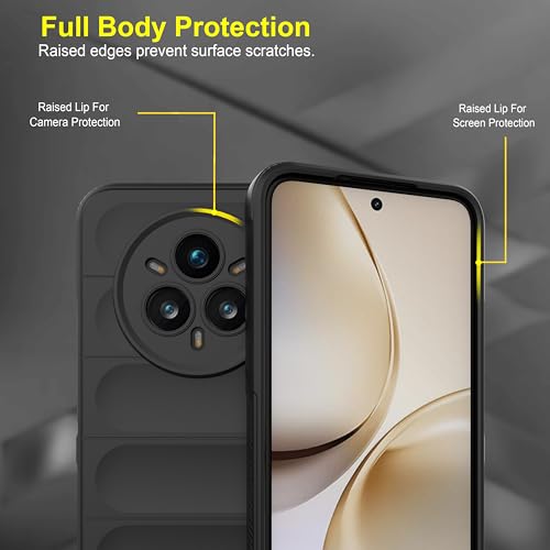 Image of amazon basics Back Case Cover for Realme 14 Pro Plus 5G | Compatible for Realme 14 Pro Plus 5G Back Case Cover | Liquid Silicon Magic with Camera Protection | Black