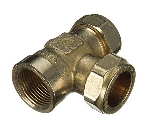 15mm x 1/2" x 15mm Compression Threaded End Tee