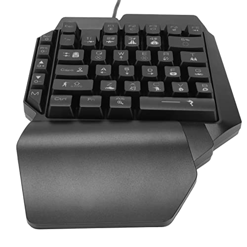 AKLOSIPY Tastiera da Gioco una Tastiera da Gioco USB Ergonomico con Plug e Riproduci Retroilluminati RGB per i Giocatori di PC
