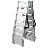 【Einzigartiges Design】 Die Oberseite der Faltbare Auffahrrampe hat hakenartige Krallen, die sicher an LKWs befestigt werden können.Die Haken sorgen für mehr Traktion und können ein Verrutschen der Rampe verhindern, wodurch das Laden viel sicherer und stabiler wird.