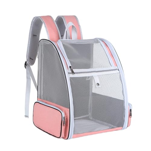 Nlrlo ペット用バックパックキャリア、猫用バックパックキャリア, 通気性メッシュ犬用キャリア バックパック, デザインのお出かけバックパック、旅行用のポータブル子犬キャリーバックパックバッグ