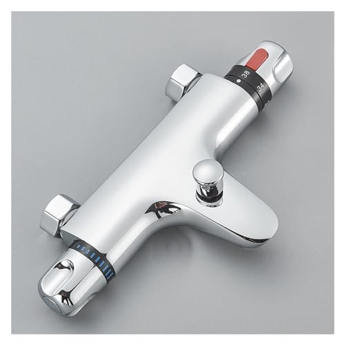 Ensemble baignoire-douche thermostatique chromé avec deux robinets muraux