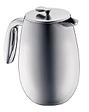 bodum kaffeebereiter pebo Doppelwandige Chrom-Thermoskanne: der Kaffee bleibt noch länger warm als in anderen French Press Systemen