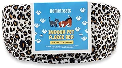 Hometreats Cat and Dog Cushion Bed Fleece Bed, 13in x 5in Pet Bed for Small Dogs or Cats, Durable Fabric Pet Bed