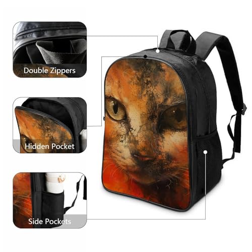 Mochila guardería pequeña de gato peluche para niños con arnés de pecho 3