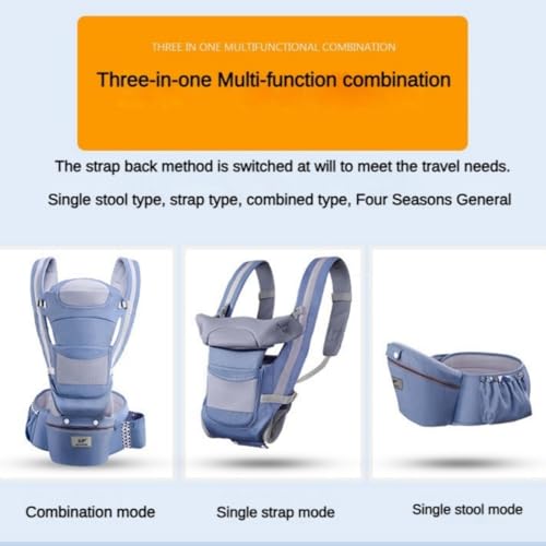 Porte bébé ergonomique ajustable avec siège à hanche pour nourrisson - 5