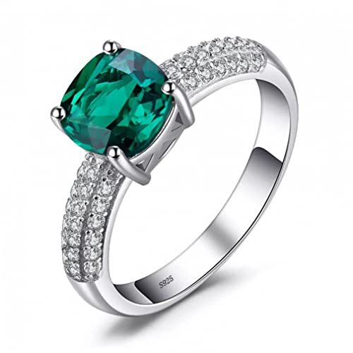 Bague émeraude verte fiançailles en argent pour sublimer votre promesse