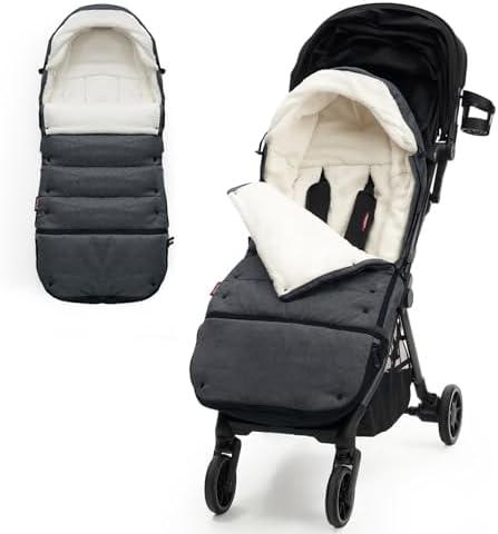 Momcozy Universal Stroller Footmuff, Plush Weatherproof Bunting B...