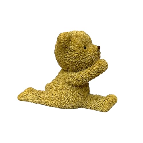 Image of AUGEN Polyresin Cute Brown Teddy Bear Statue Showpiece for Home Decor Decoration and Gifting (0727-D21, 7cm)